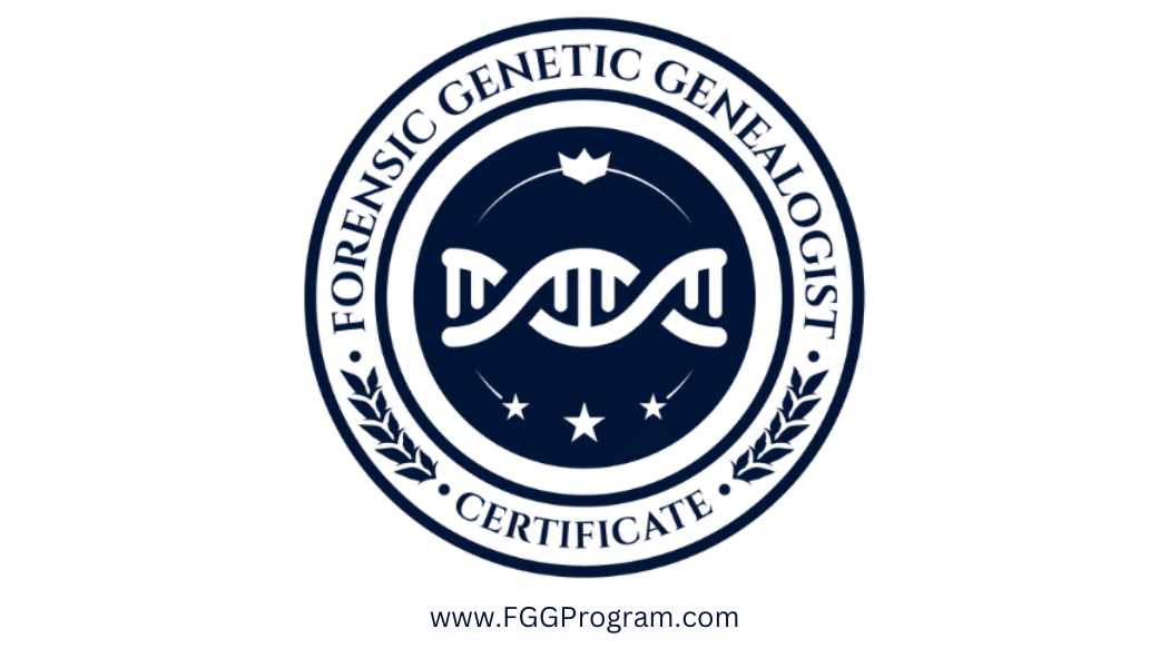 The logo for the Forensic Genetic Genealogy Certificate Program from Christine Burke